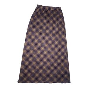 SHEIN Women's Purple Plaid Maxi Skirt (XS)